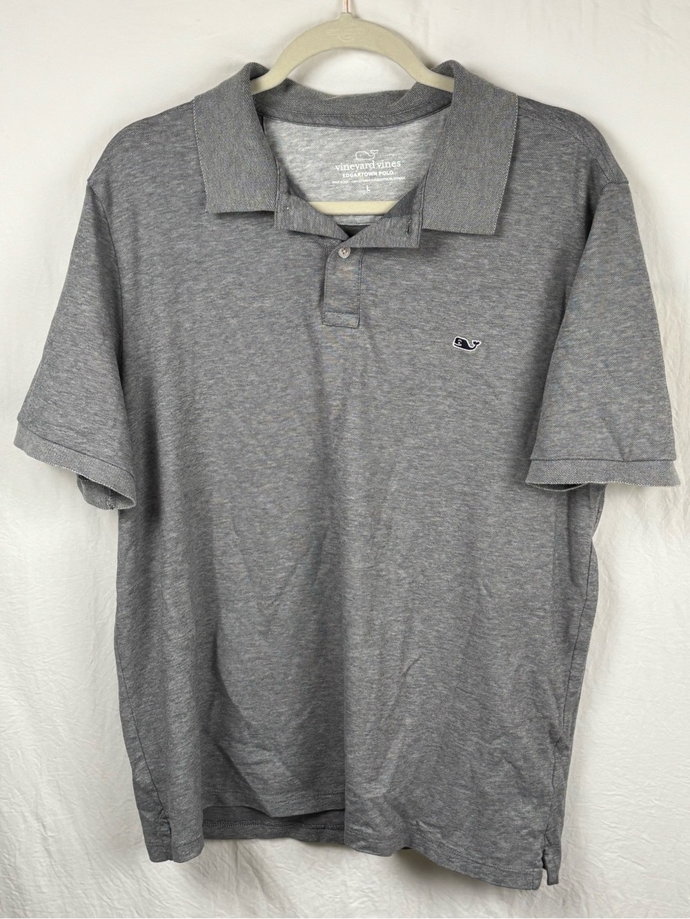 Vineyard Vines Men's Large Edgartown Gray Polo Shirt